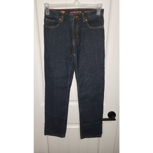 Lands End boys classic straight jeans iron knee size 14 adjustable waist